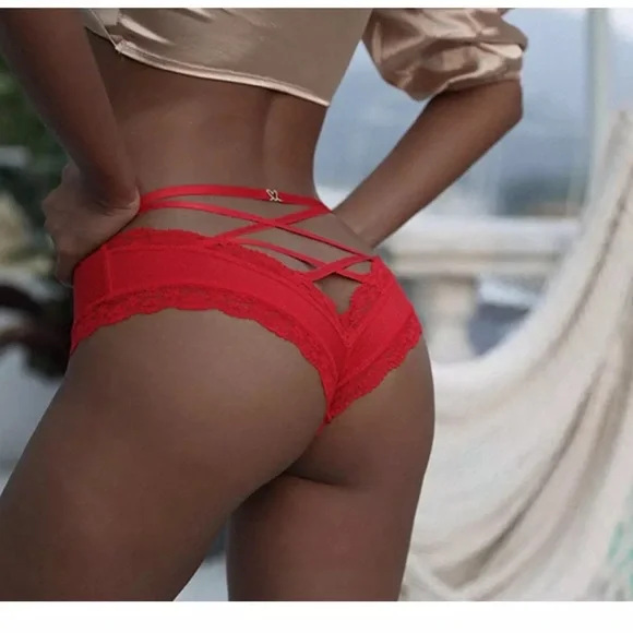 Color Options! Sexy Crossing Panties Lace Edge Seamless Underwear Lingerie - Picture 3 of 12